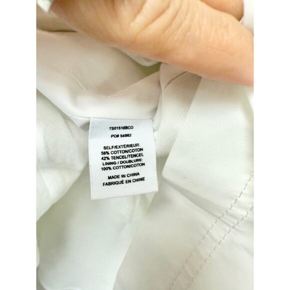 Derek Lam 10 Crosby Talia Twisted Keyhole Mini Dress Optic White Womenns Size 00 - Picture 8 of 8